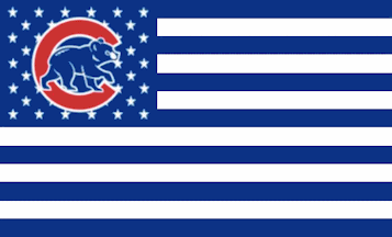 [Chicago Cubs stars and stripes flag example]
