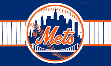 [New York Mets logo flag example]
