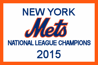 [New York Mets 2015 National League championship flag]