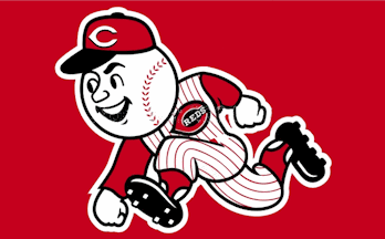 [Cincinnati Reds logo flag example]