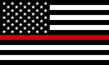 [Thin Red Line U.S. flag]