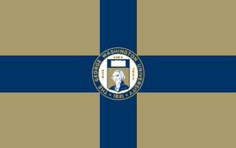 [George Washington University flag]