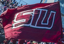 [Sports flag of Southern Illinois University]