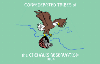 [Confederated Tribes of the Chehalis Reservation, Washington flag]