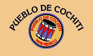[Cochiti Pueblo-Keres Nation - New Mexico flag]