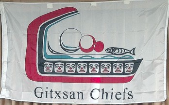 [Gitxsan Nation, British Columbia flag]