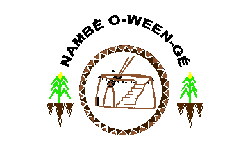 [Nambe Pueblo - New Mexico flag]