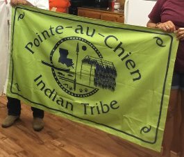 [Pointe-au-Chien Indian Tribe, Louisiana flag]