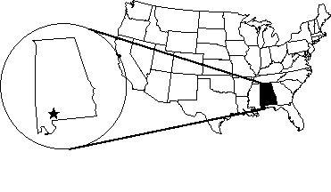 [Poarch Band of Creek - Alabama map]