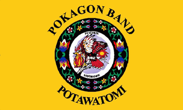 [Pokagon Band of the Potawatomi Indians - Michigan flag]