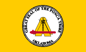 [Ponca of Oklahoma - Oklahoma flag]
