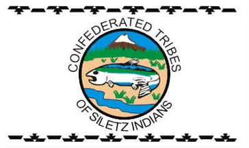 [Confederated Tribes of Siletz Indians - Oregon flag]