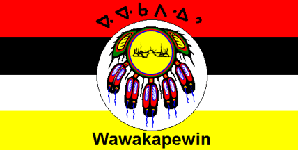 [Wawakapewin First Nation, Ontario flag]