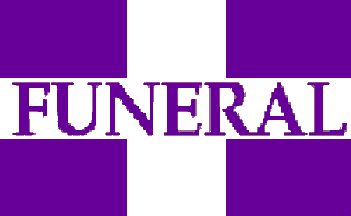 [Funeral flag]