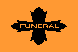 [Funeral flag]