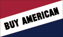 [Buy American Diagonal Nylon Flag]