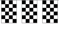 Checkered string flags