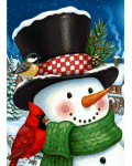 [Holiday Village Snowman Banner]