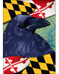 Maryland Flag with Raven Banner