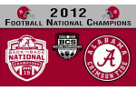 University of Alabama 2012 Football National Champions flag
