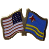 [U.S. & Aruba Flag Pin]