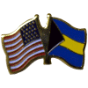 [U.S. & Bahamas Flag Pin]