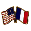 [U.S. & France Flag Pin]