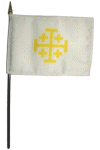 Kingdom of Jerusalem Desk Flag