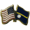 [U.S. & Nauru Flag Pin]