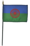 Romani People Desk Flag