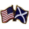 [U.S. & Scotland Cross Flag Pin]