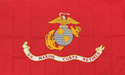 [Marine Corps Retired Lt Poly-Cotton Flag US-Made]