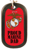 [Marine Corps Proud Dad Dog Tag]