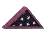 Wood Triangle Flag Case with Cherry Finish for 3x5' flag