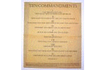 [Ten Commandments Parchment Document]