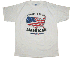 Proud To Be An American (Map) Tee Shirt