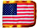 Fringed Cotton U.S. Antenna flag