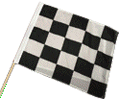 Mounted Racing Checkered Flag