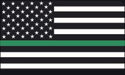 [Thin Green Line U.S. Flag]