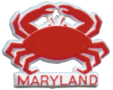 Plastic Maryland Crab Pin
