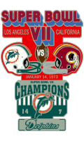 Super Bowl 7 XL Champion Dolphins Trophy Pin