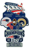 Super Bowl 36 XL Champion Patriots Trophy Pin