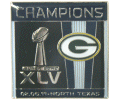 Super Bowl 45 Champion Packers Square Pin