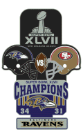 Super Bowl 47 XL Champion Ravens Trophy Pin