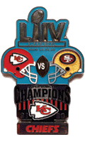 Super Bowl 54 XL Champion Chiefs Trophy Pin