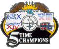 Steelers 5 Time Champs Pin
