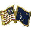 [U.S. & Alaska Flag Pin]