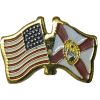 [U.S. & Florida Flag Pin]
