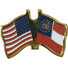 [U.S. & Georgia Flag Pin]