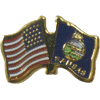 [U.S. & Kansas Flag Pin]